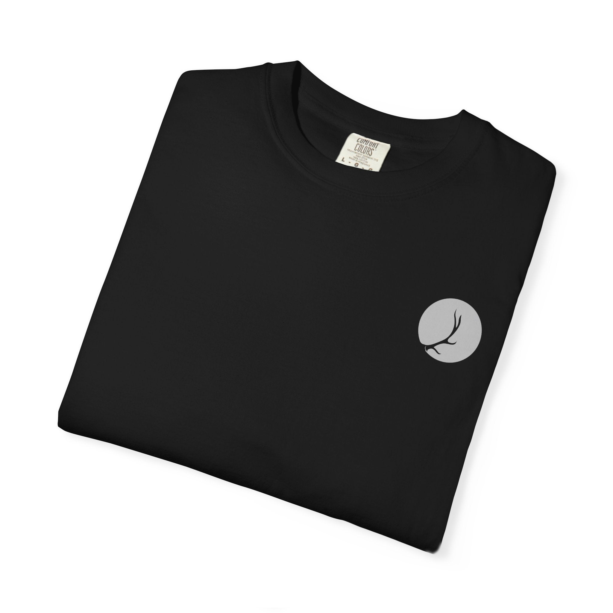 Minimal Crescent Moon Pocket T-Shirt — Subtle Lunar Graphic Tee