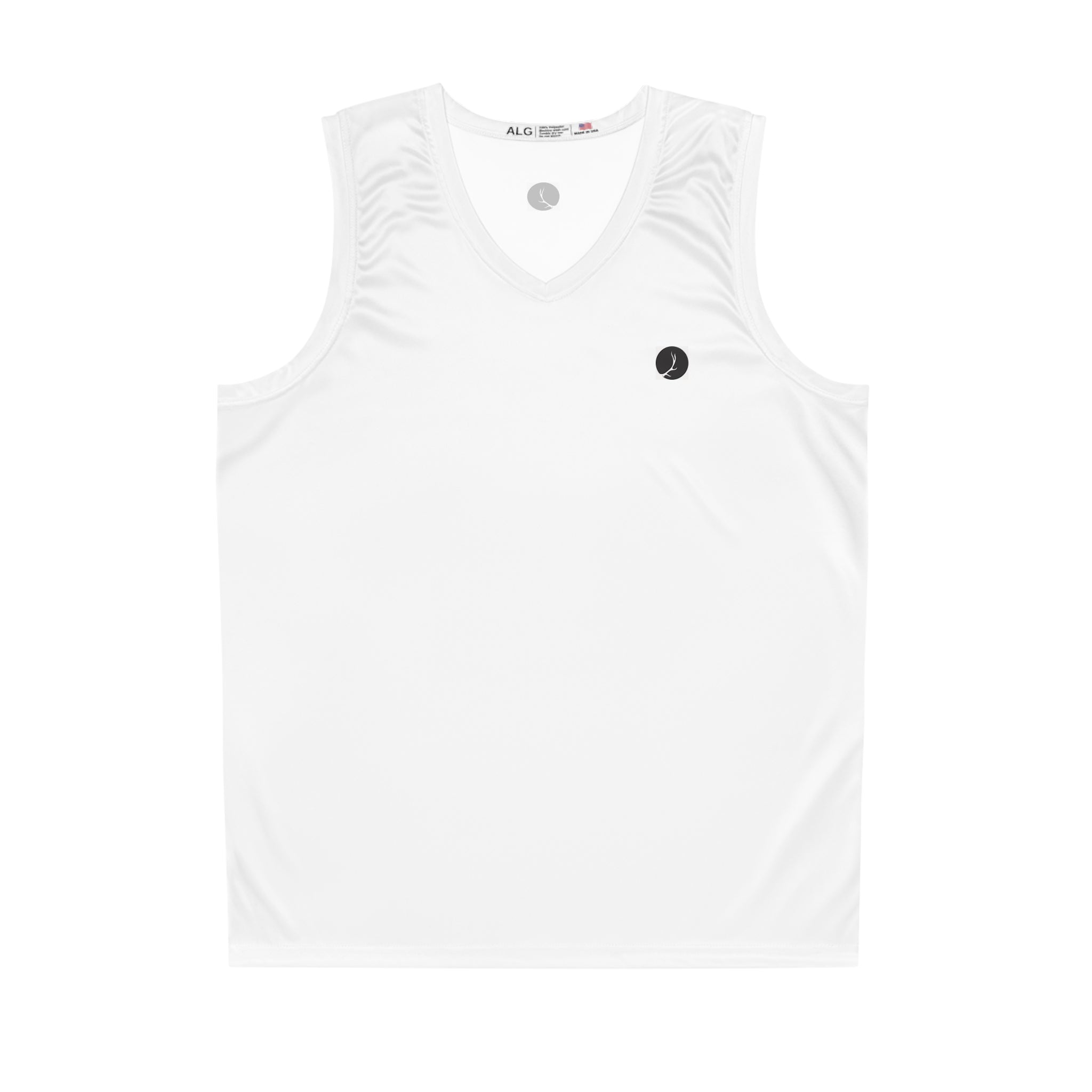 White Performance Basketball Jersey — Lightweight Athletic Tank