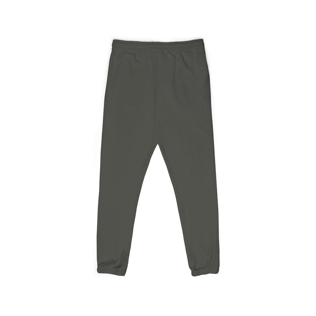 Minimal 'A' Patch Sweatpants — Garment-Dyed Fleece Joggers