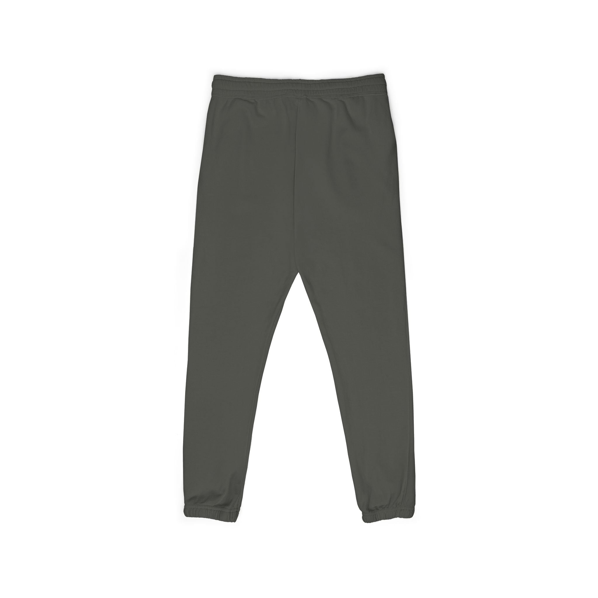 Minimal 'A' Patch Sweatpants — Garment-Dyed Fleece Joggers