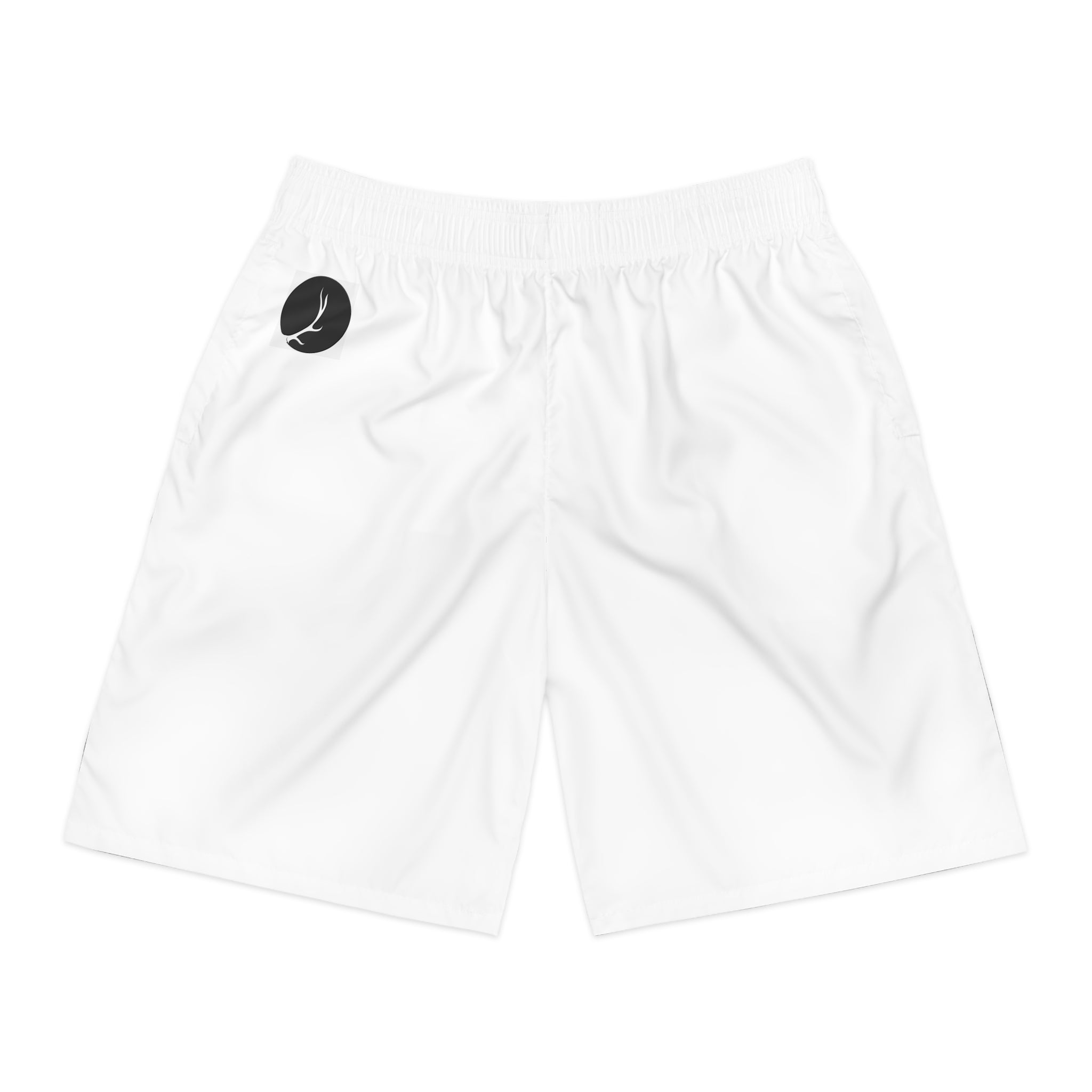 Men's Jogger Shorts — Minimal White Athletic AOP Shorts