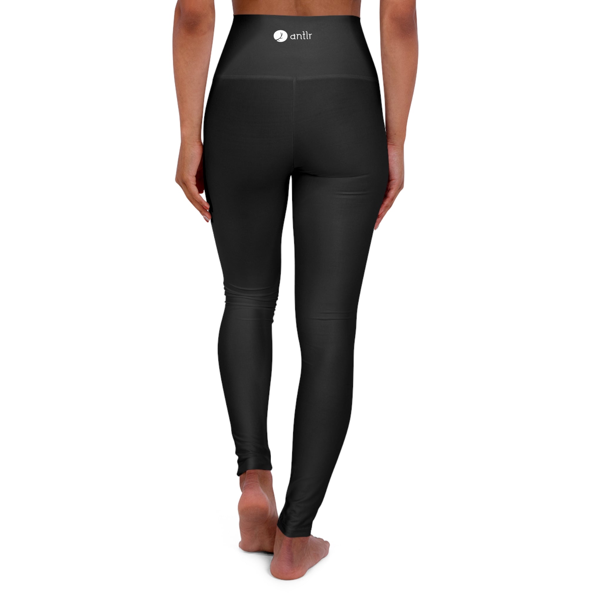 Black High-Waisted Yoga Leggings — Lightweight Stretch Activewear