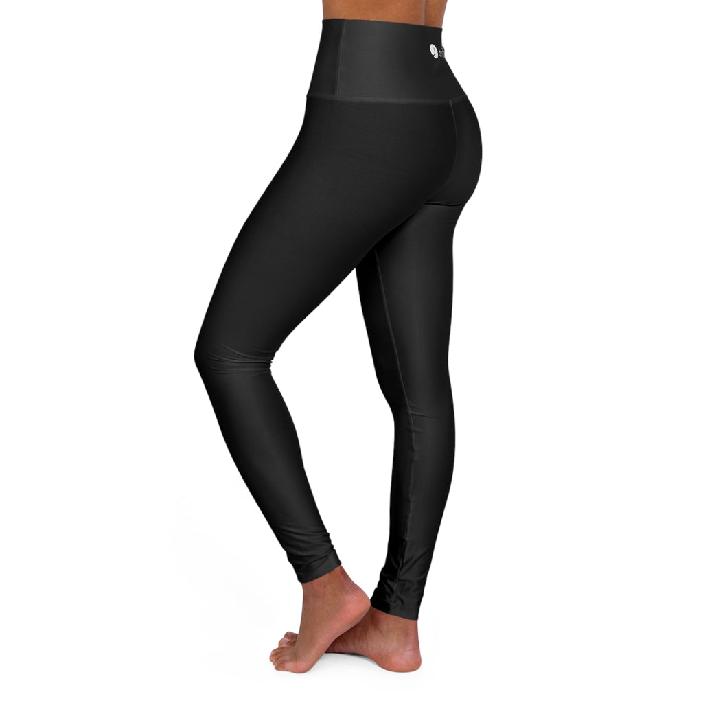 Black High-Waisted Yoga Leggings — Lightweight Stretch Activewear