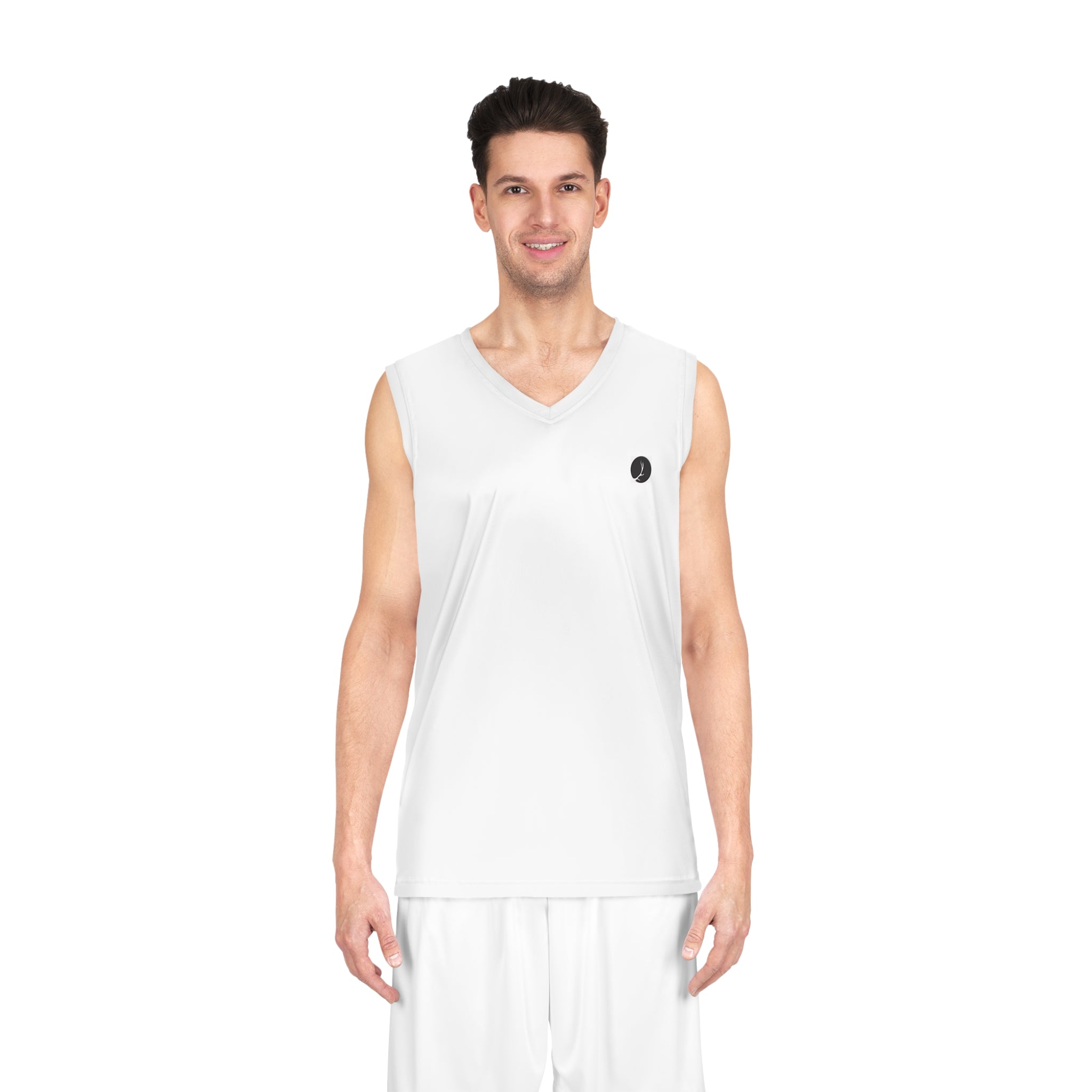 White Performance Basketball Jersey — Lightweight Athletic Tank
