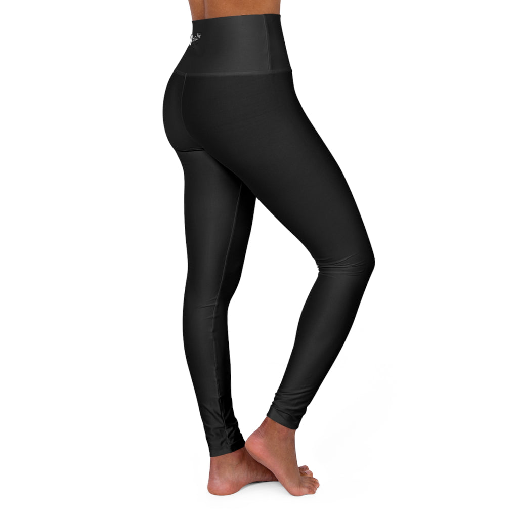 Black High-Waisted Yoga Leggings — Lightweight Stretch Activewear