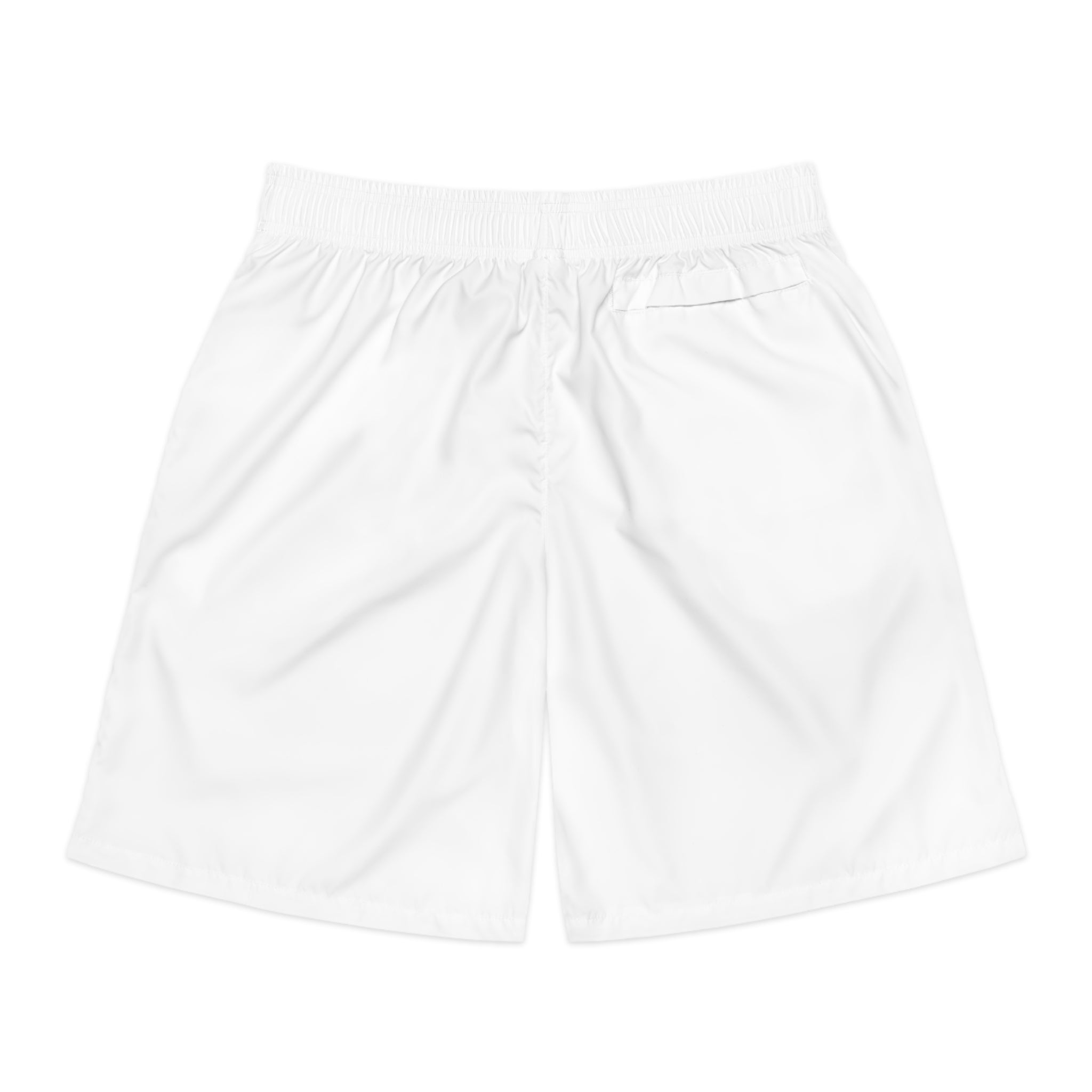 Men's Jogger Shorts — Minimal White Athletic AOP Shorts