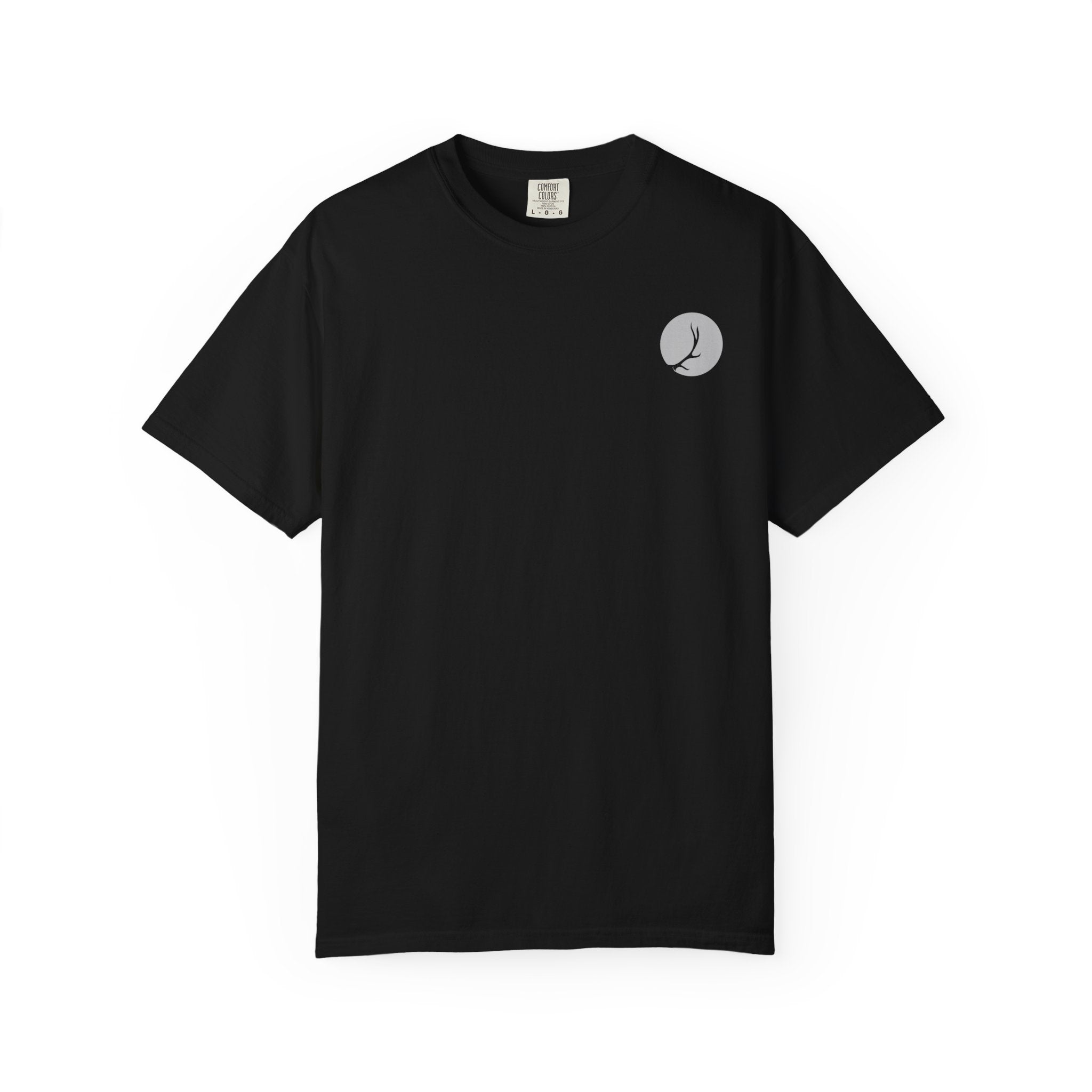 Minimal Crescent Moon Pocket T-Shirt — Subtle Lunar Graphic Tee